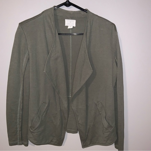 CASLON green drap neck BLAZER SIZE small WOMEN - Picture 2 of 5